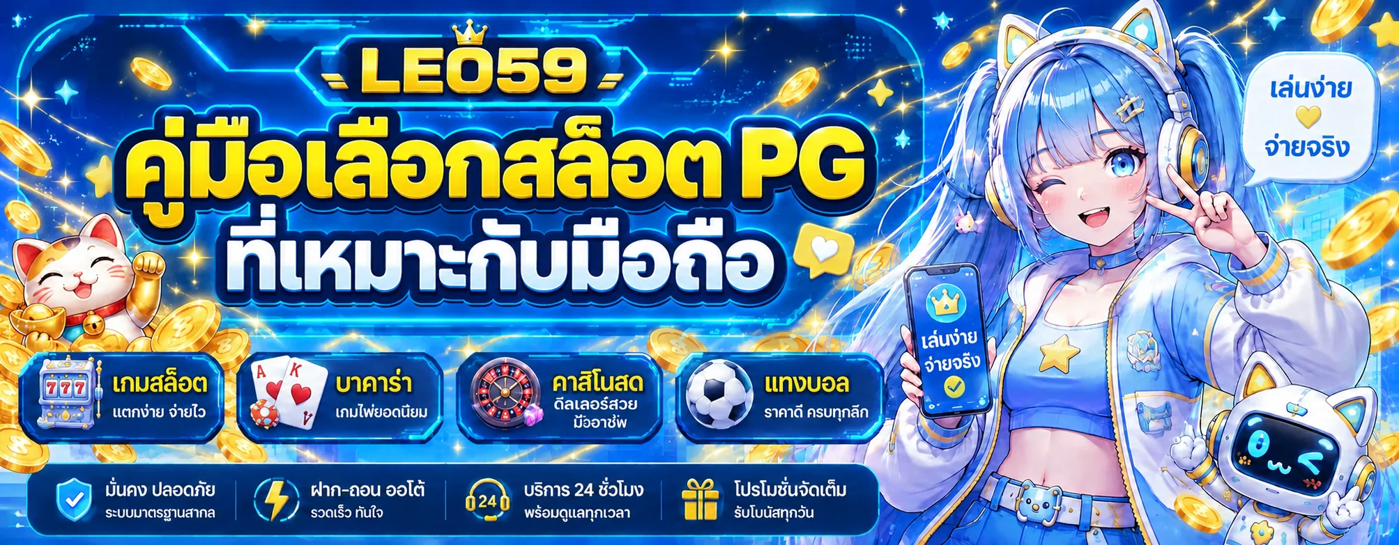 LEO59 คู่มือเลือกสล็อต PG ที่เหมาะกับมือถือ